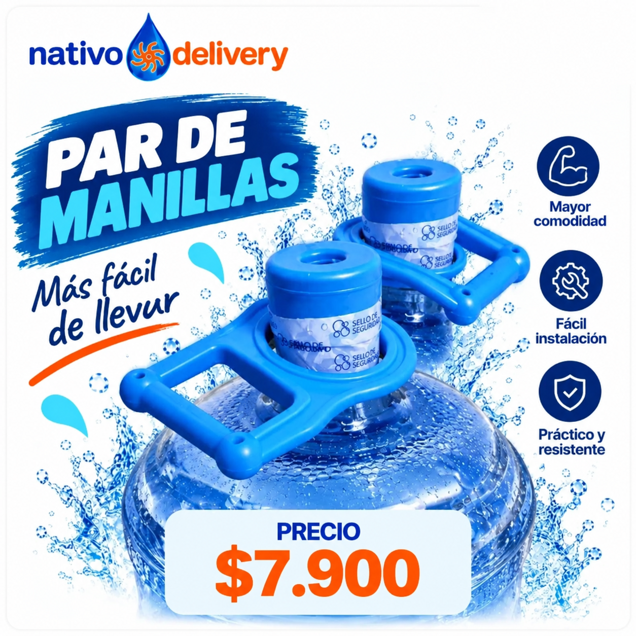 Par de manillas: $7.900. Ir al producto