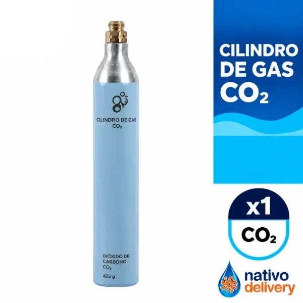 Cilindro de gas CO2 celeste para máquina gasificadora