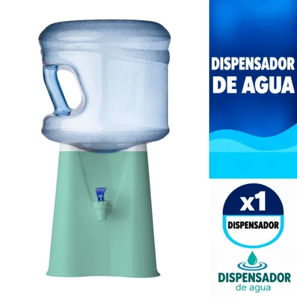 Dispensador de mesa ICON verde agua con bidón