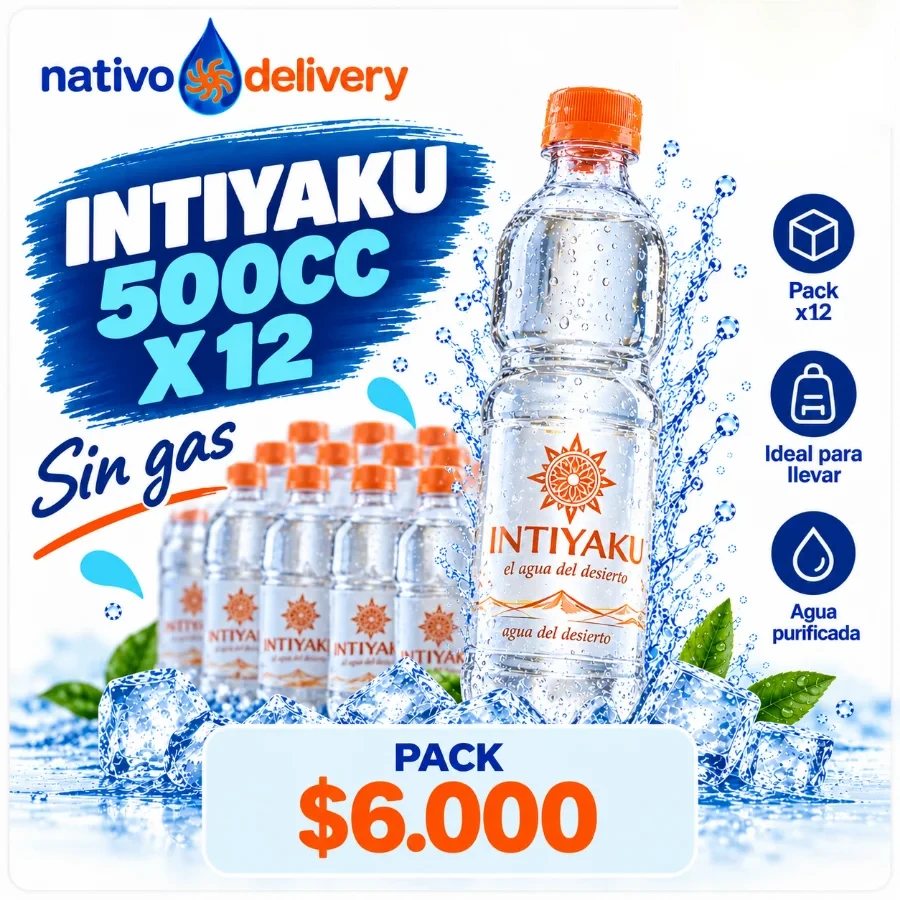 Intiyaku 500cc sin gas — Pack x12: $6.000. Ir al producto