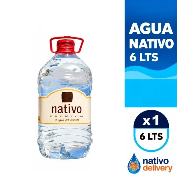 Botella de agua Nativo Premium de 6 litros