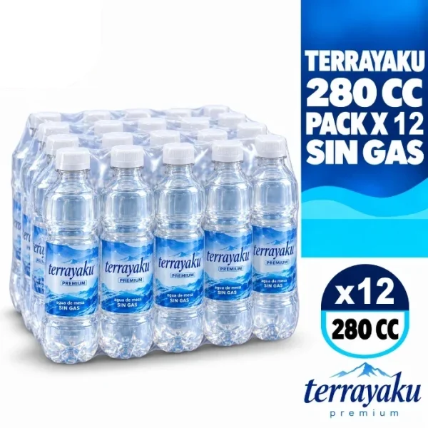 Pack de 12 botellas de agua Terrayaku 280 cc sin gas
